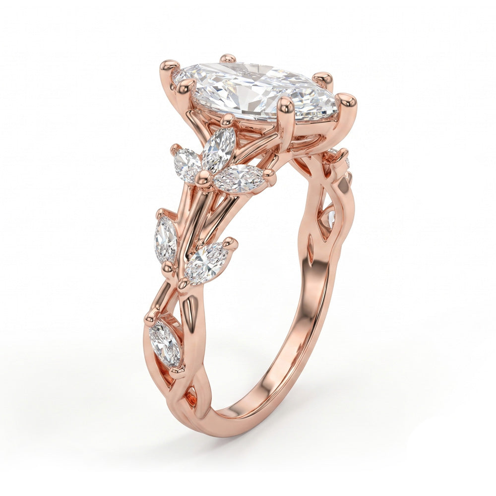Juno Nature Inspired Lab Grown Diamond Engagement Ring