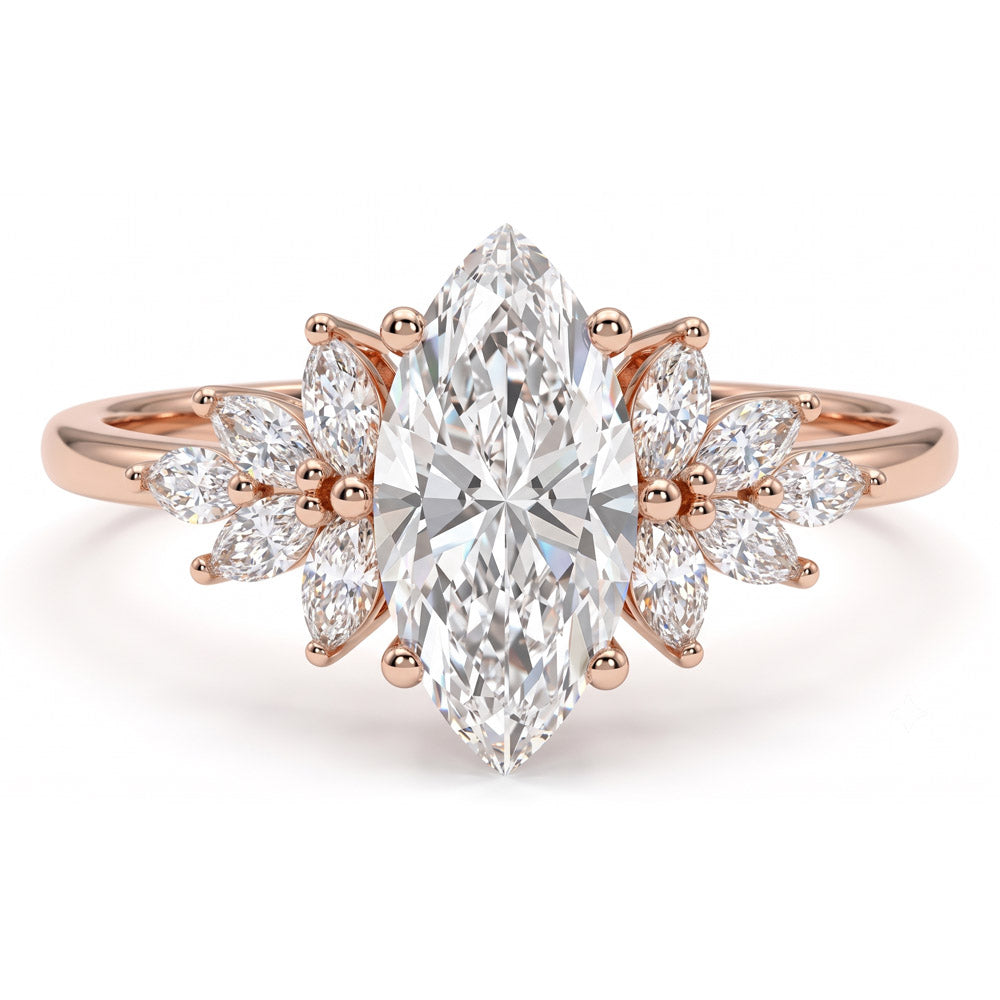 Bijou Cluster Lab Grown Diamond Engagement Ring
