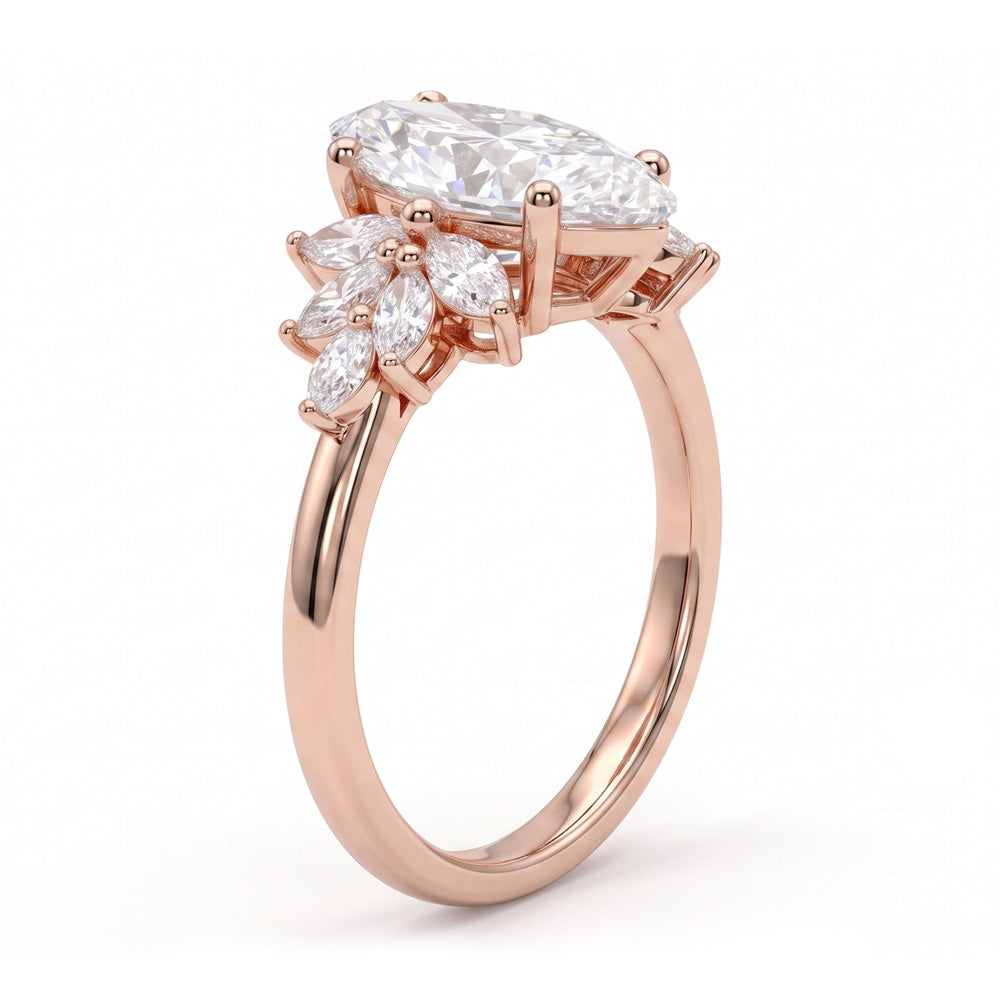 Bijou Cluster Lab Grown Diamond Engagement Ring