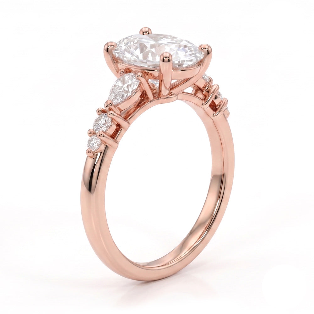 Cove Three Stone Lab Grown Diamond Engagement Ring