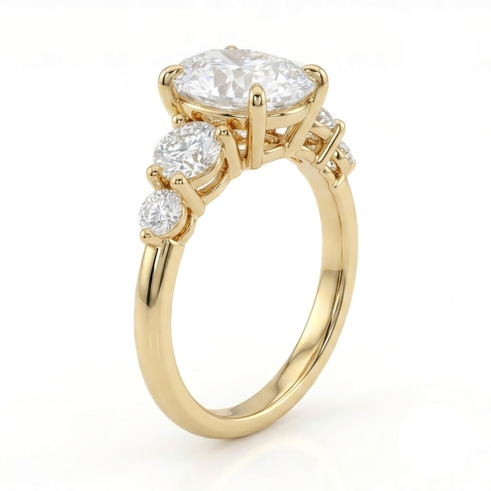 Merit Five Stone Lab Grown Diamond Engagement Ring