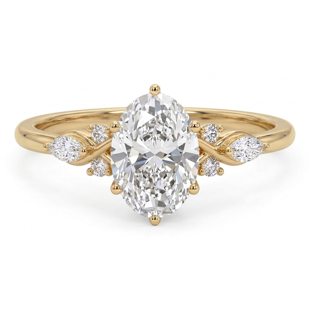 Gemma Cluster Lab Grown Diamond Engagement Ring