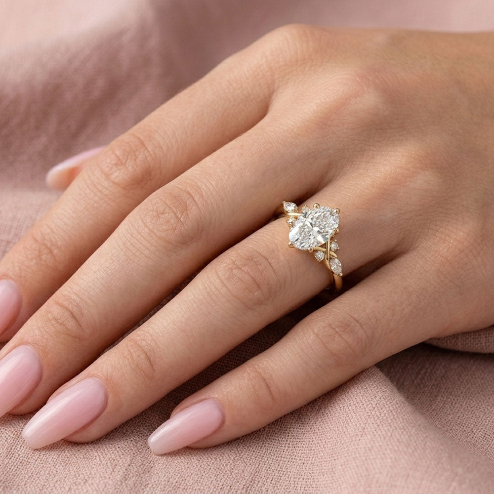 Gemma Cluster Lab Grown Diamond Engagement Ring