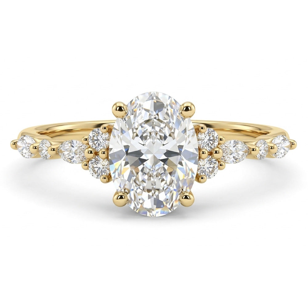 Worth Cluster Lab Grown Diamond Engagement Ring - Featured Image
