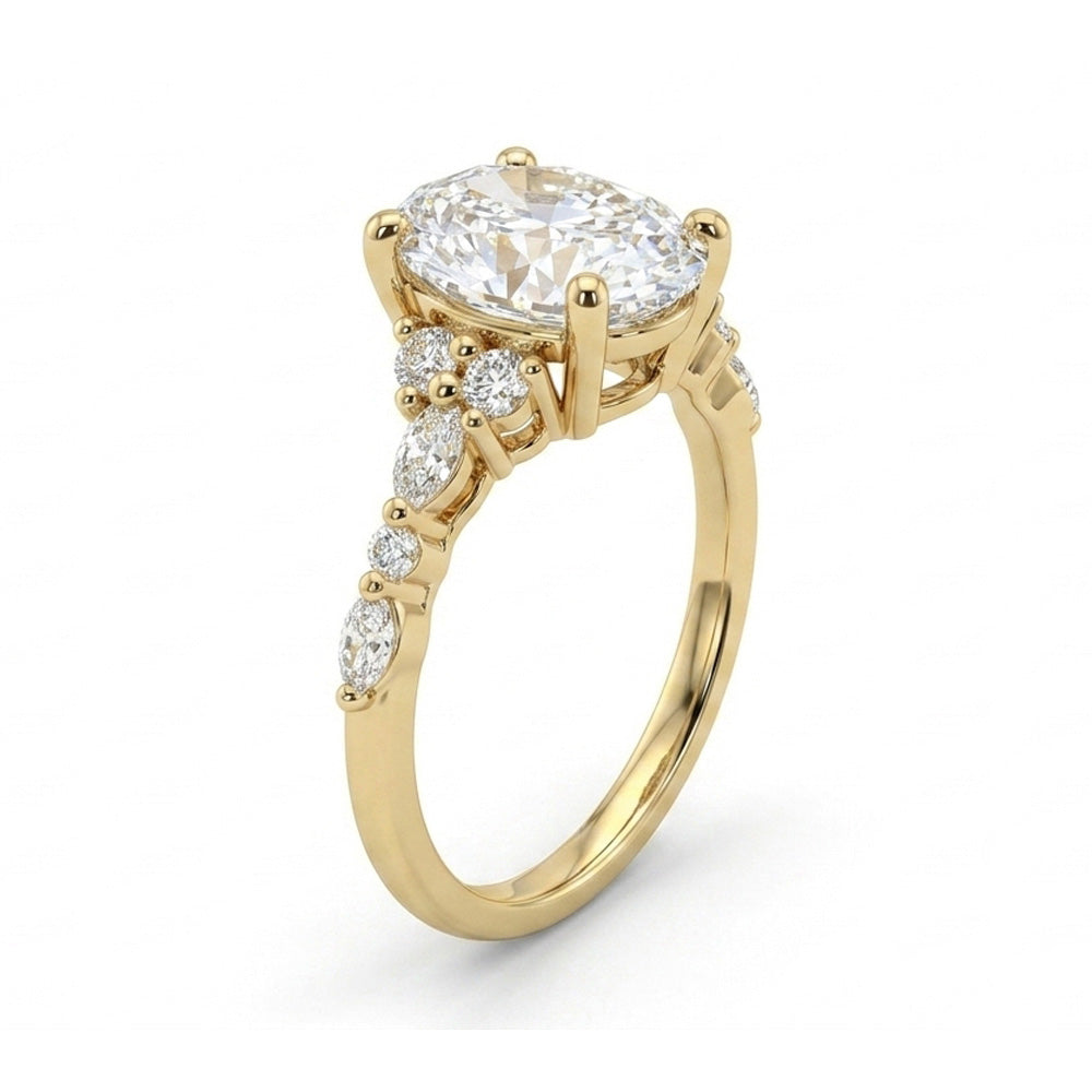 Worth Cluster Lab Grown Diamond Engagement Ring
