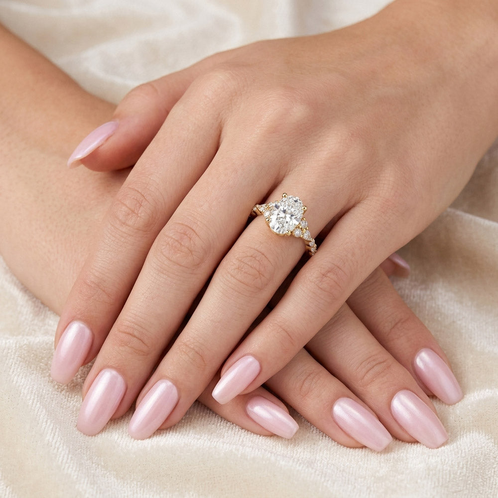 Worth Cluster Lab Grown Diamond Engagement Ring