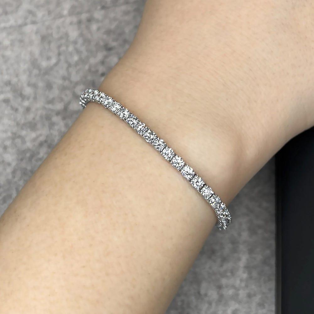 3.50 Carat Classic Round Cut Lab Grown Diamond Tennis Bracelet