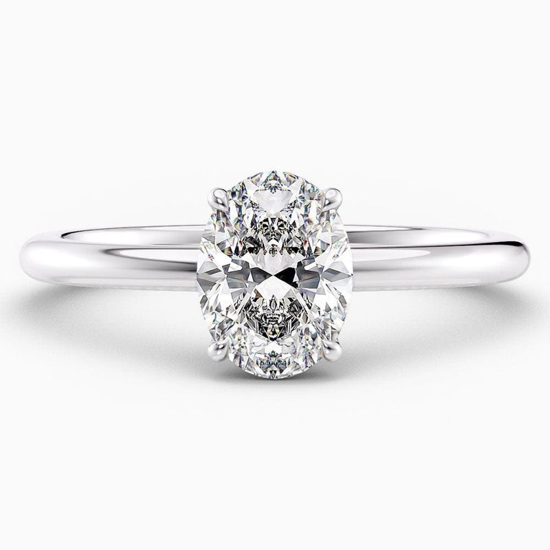 1 Carat Oval Cut Solitaire Lab Grown Diamond Engagement Ring