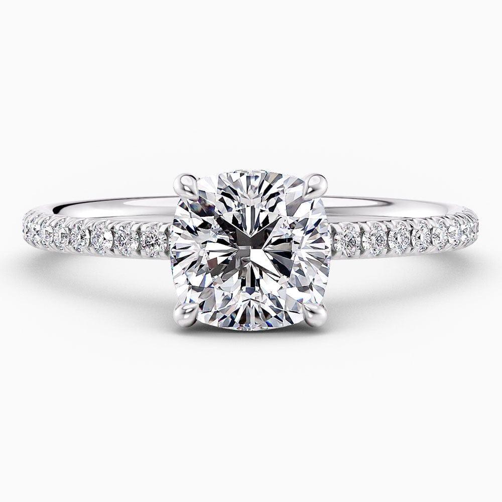 Emmy Hidden Halo 1.90ct Cushion Cut Lab Grown Diamond Engagement Ring ...