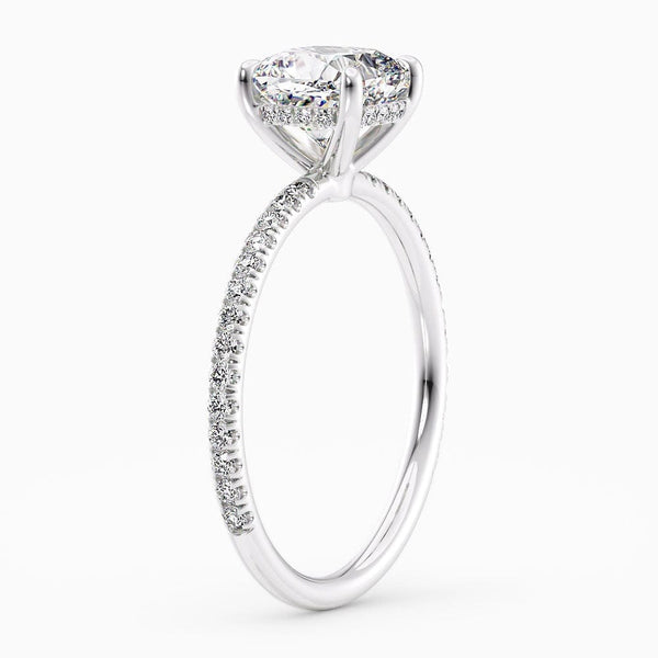 1.90 Carat Cushion Cut Hidden Halo Natural Diamond Engagement Ring GIA Certified