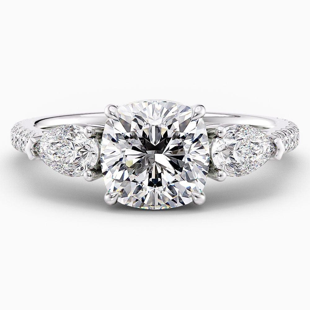 Kaelie Three Stone Lab Grown Diamond Engagement Ring