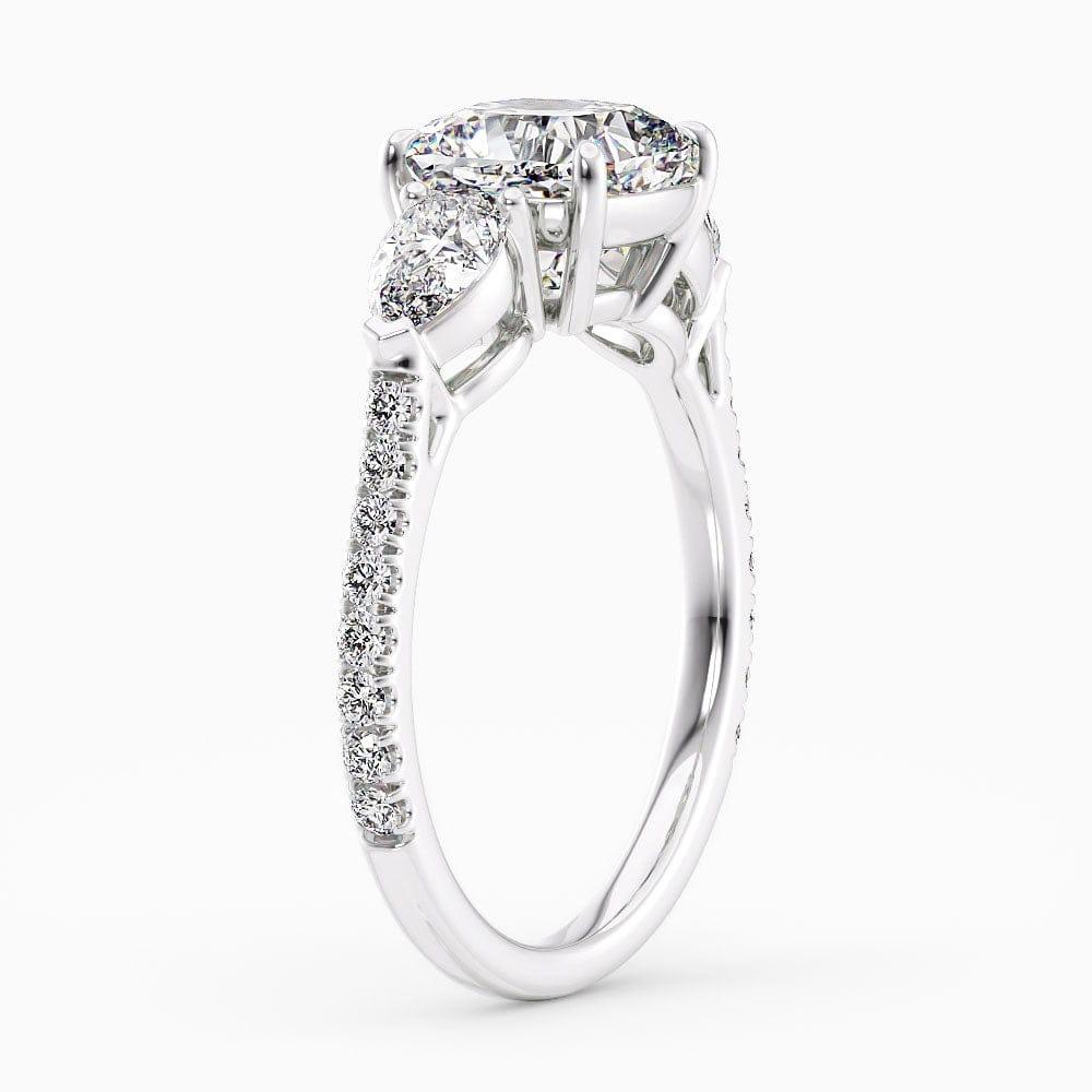 Kaelie Three Stone Lab Grown Diamond Engagement Ring