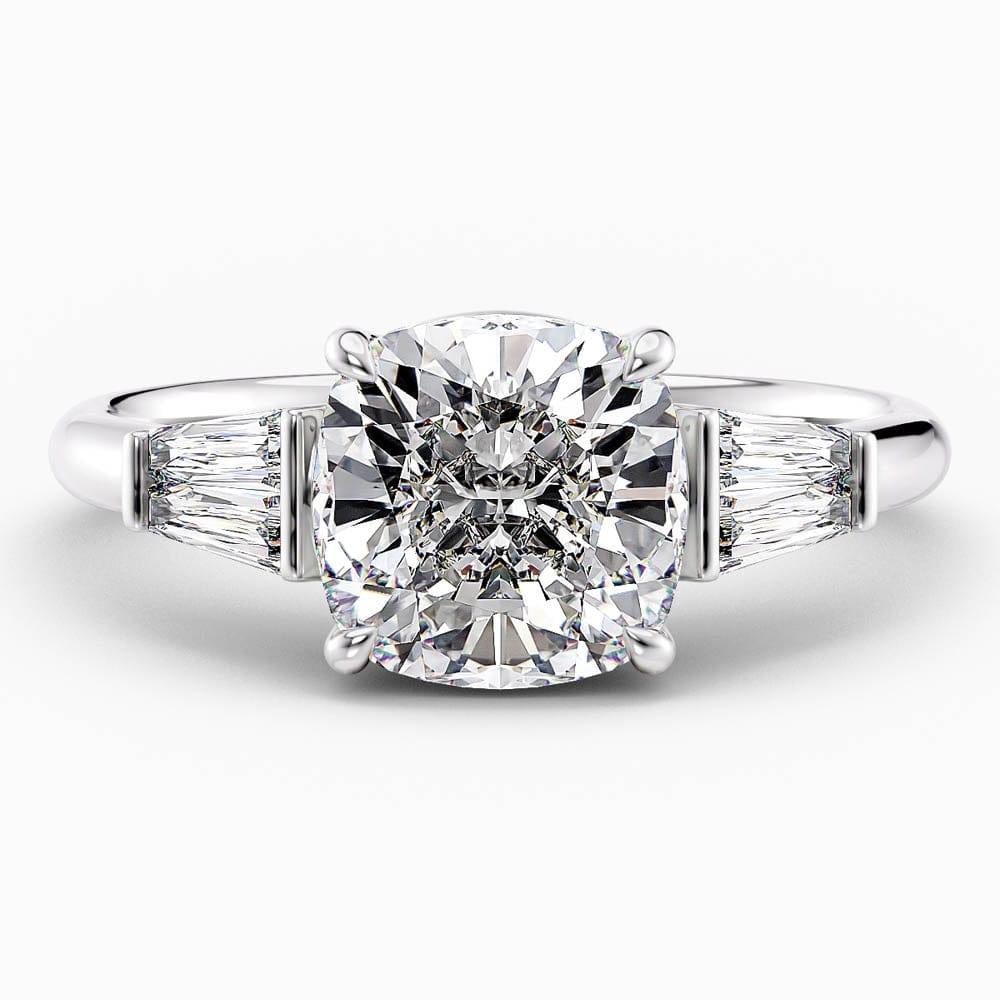 Tyra Unique Cushion Cut Lab Grown Diamond Engagement Ring