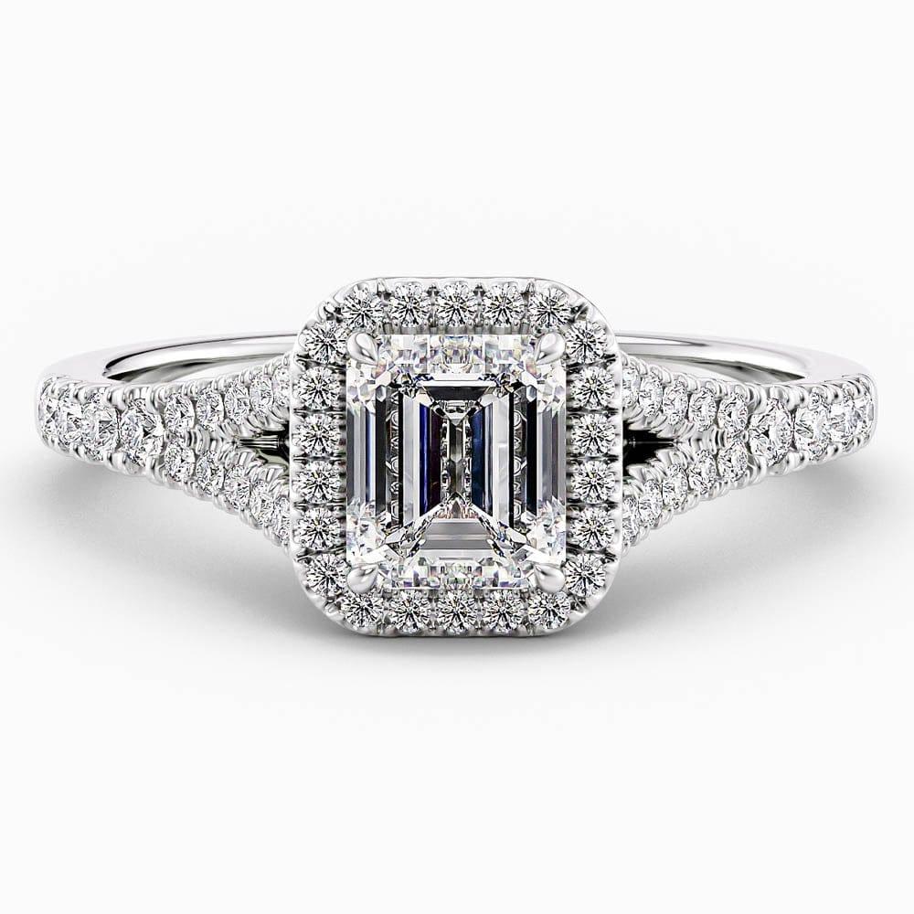 Daisy Halo Lab Grown Diamond Engagement Ring