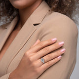 1.40 Carat Emerald Cut Halo Natural Diamond Engagement Ring GIA Certified