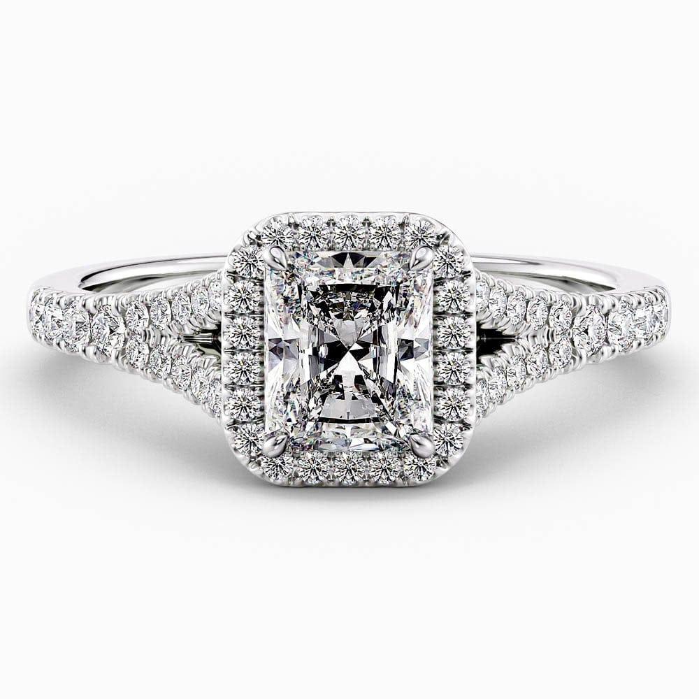 Daisy Halo Lab Grown Diamond Engagement Ring