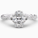 1.90 Carat Oval Cut Vintage Natural Diamond Engagement Ring GIA Certified