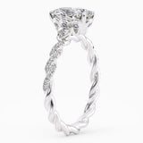 Oval Cut Vintage Lab Grown Diamond Engagement Ring