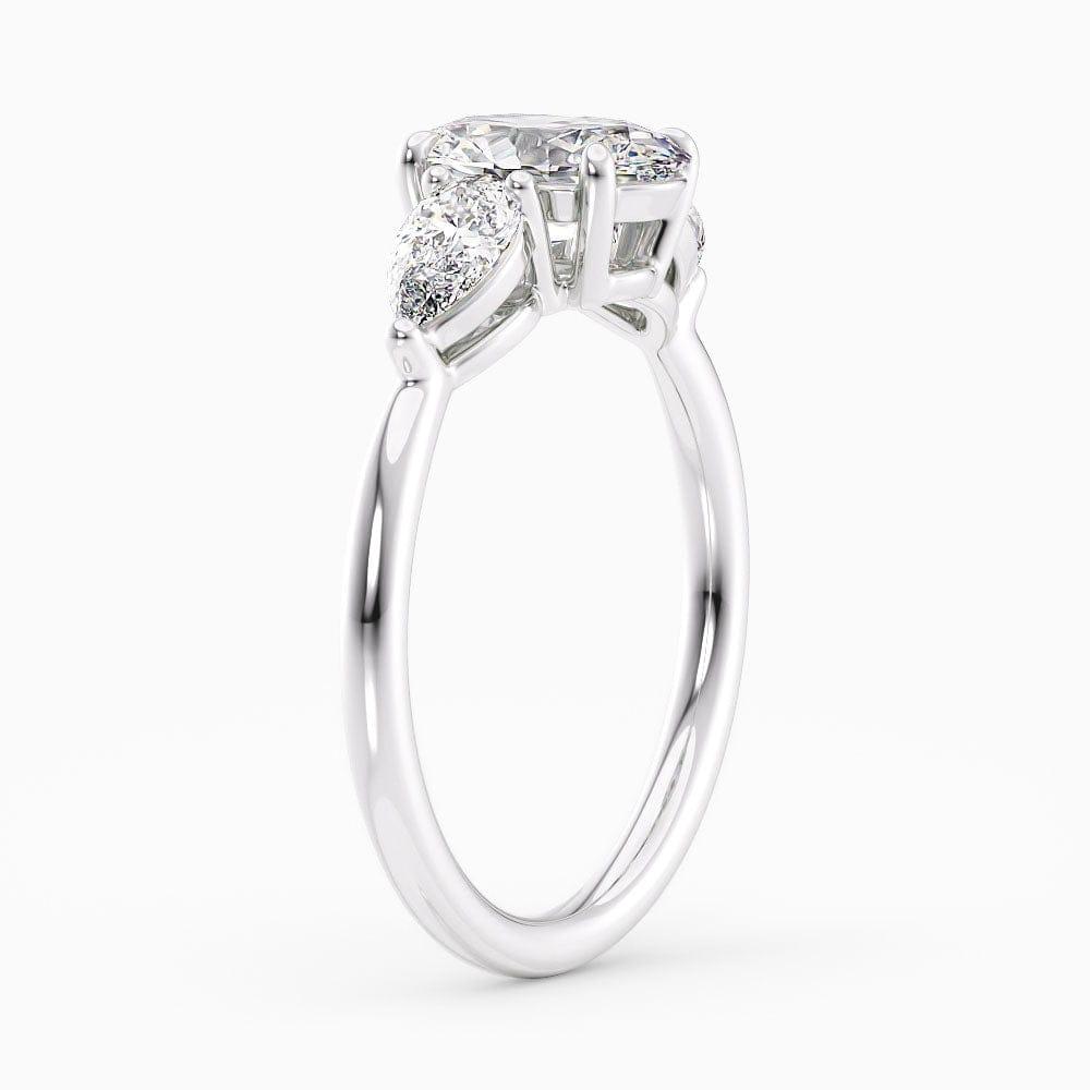 Katya Three Stone Lab Grown Diamond Engagement Ring