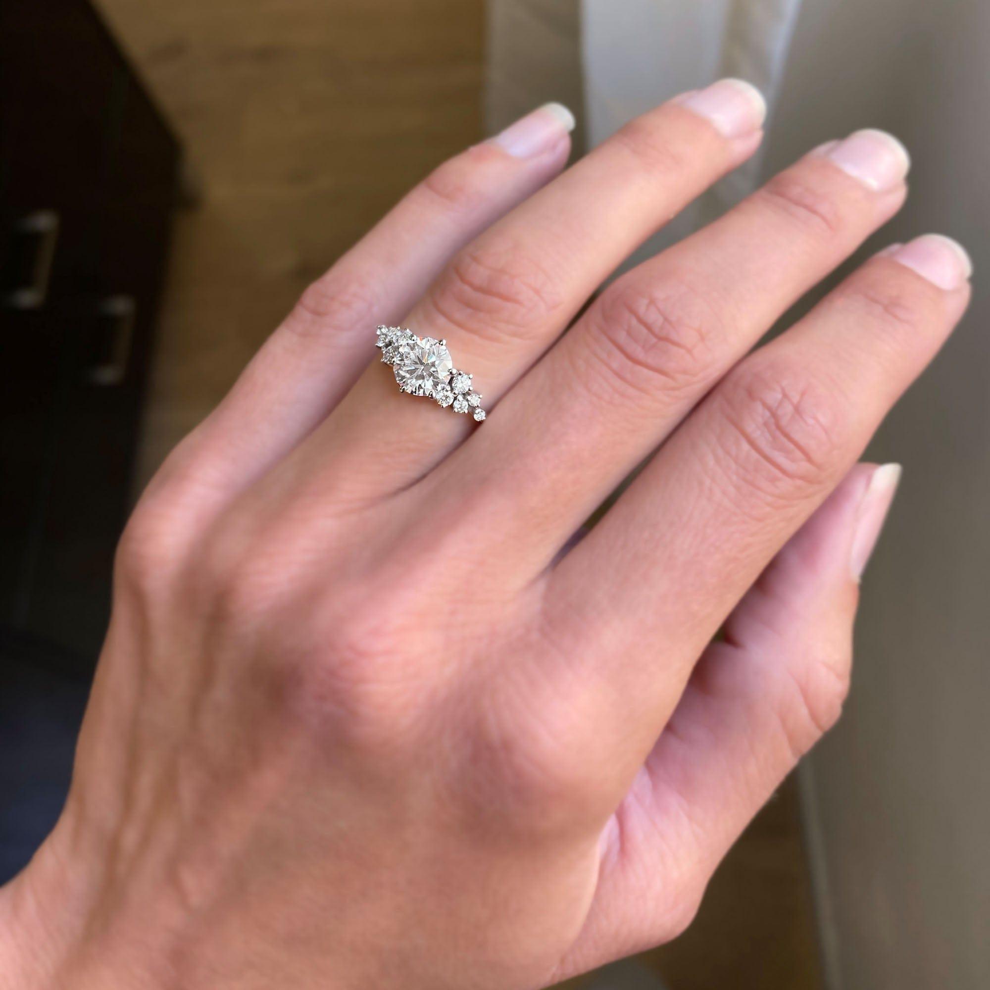 Chloe Snowdrift Lab Grown Diamond Engagement Ring