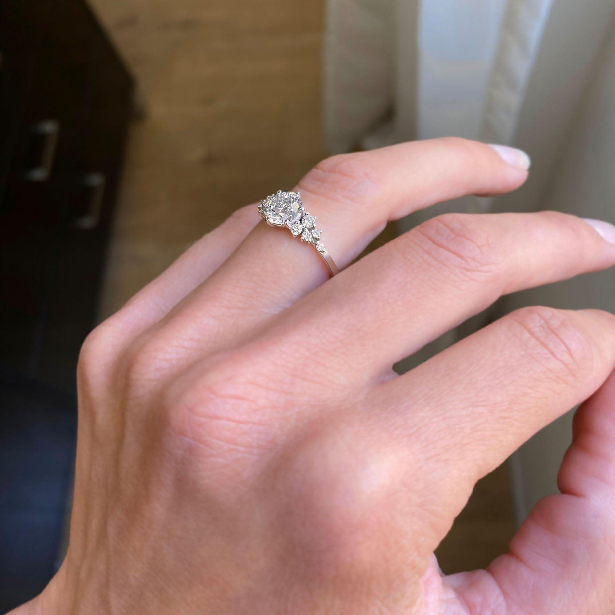 Chloe Snowdrift Lab Grown Diamond Engagement Ring