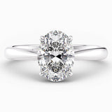 Oval Cut Solitaire Natural Diamond Engagement Ring