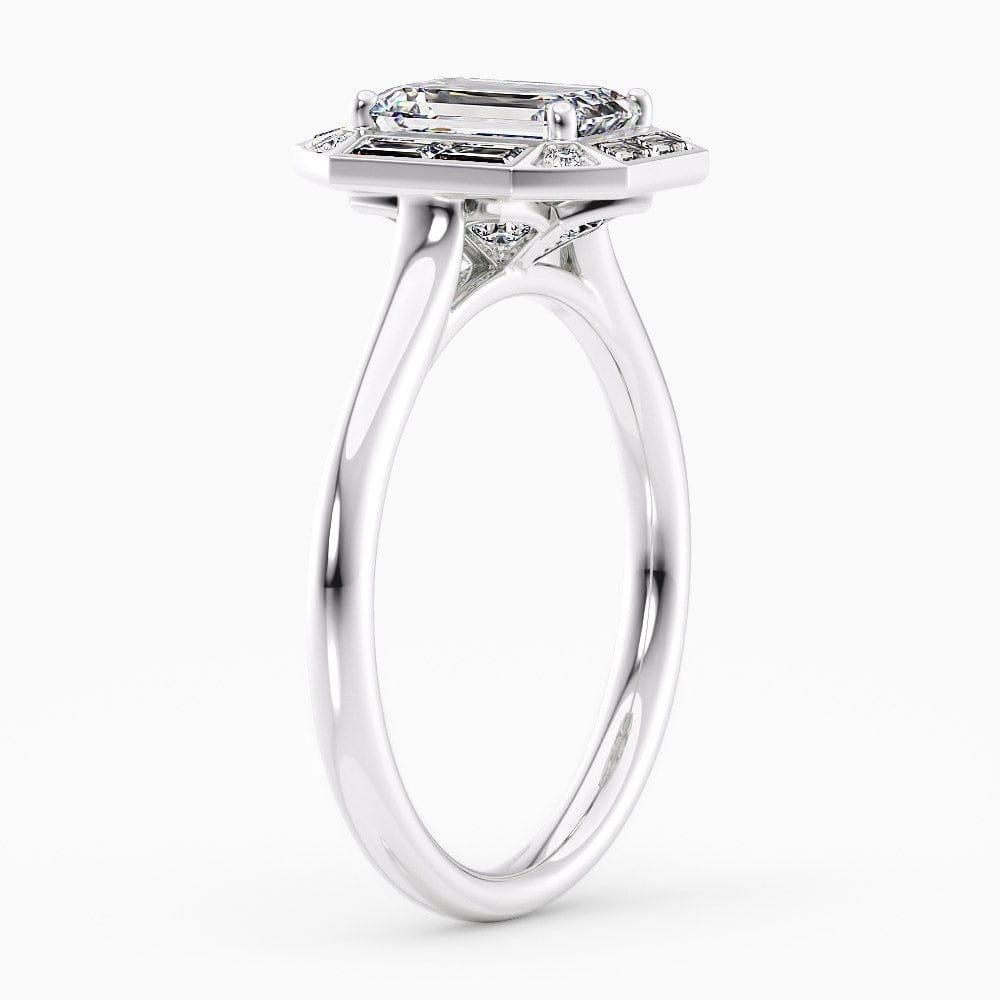 Luna Unique Halo Halo Lab Grown Diamond Engagement Ring