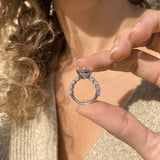 Round Cut Prong Set Moissanite Engagement Ring