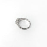 1.30 Carat Round Cut Pave Split Shank Natural Diamond Engagement Ring GIA Certified