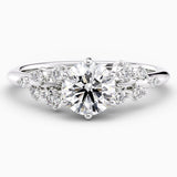 1.20 Carat Round Cut Snowdrift Natural Diamond Engagement Ring GIA Certified