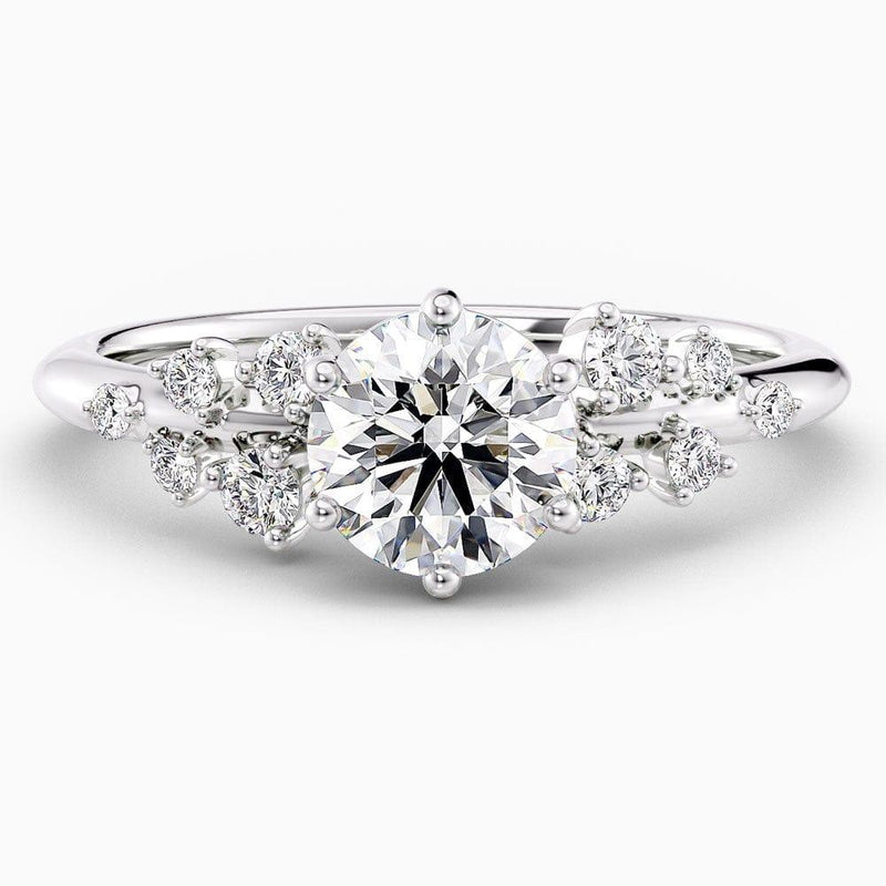 14k Gold Over Sterling Silver 1/20 Carat Round Cut Real