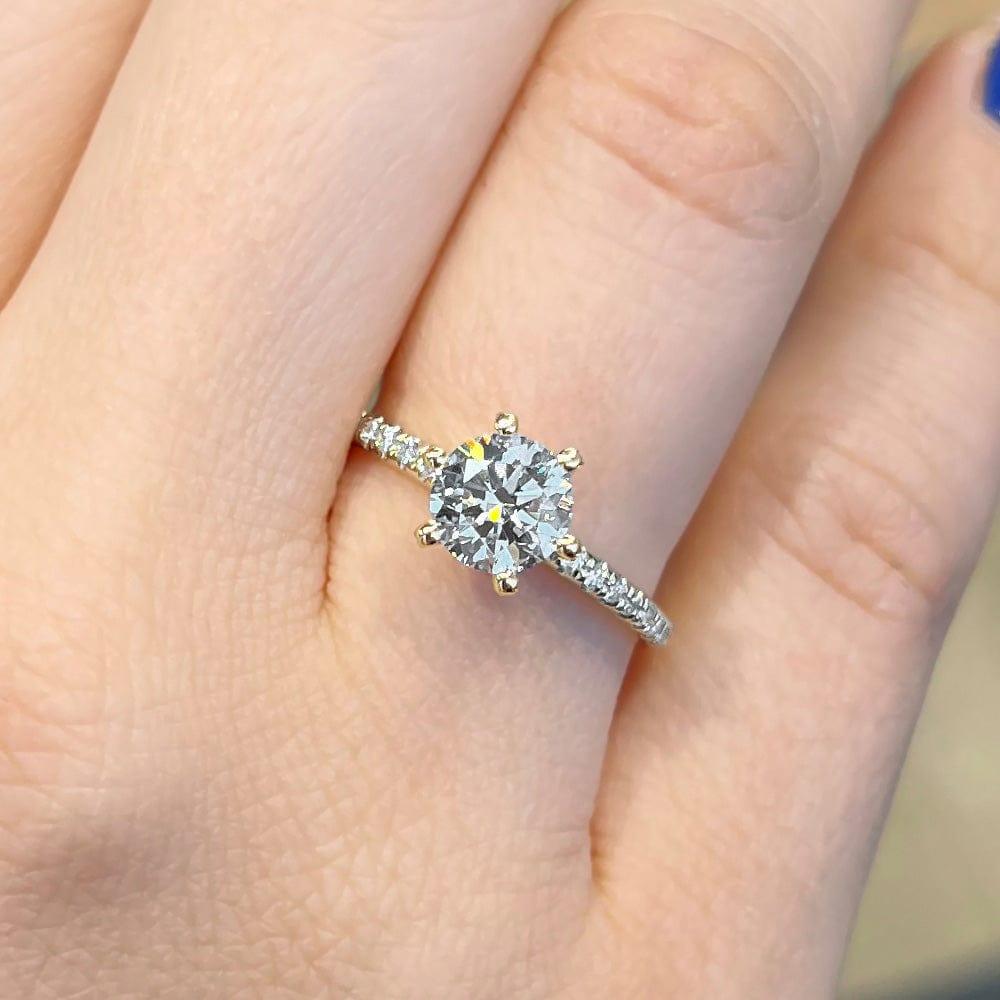 Amalie Pave Setting Lab Grown Diamond Engagement Ring - Featured Image