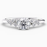 1.25 Carat Round Cut Snowdrift Natural Diamond Engagement Ring GIA Certified