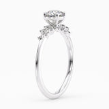 1.25 Carat Round Cut Snowdrift Natural Diamond Engagement Ring GIA Certified