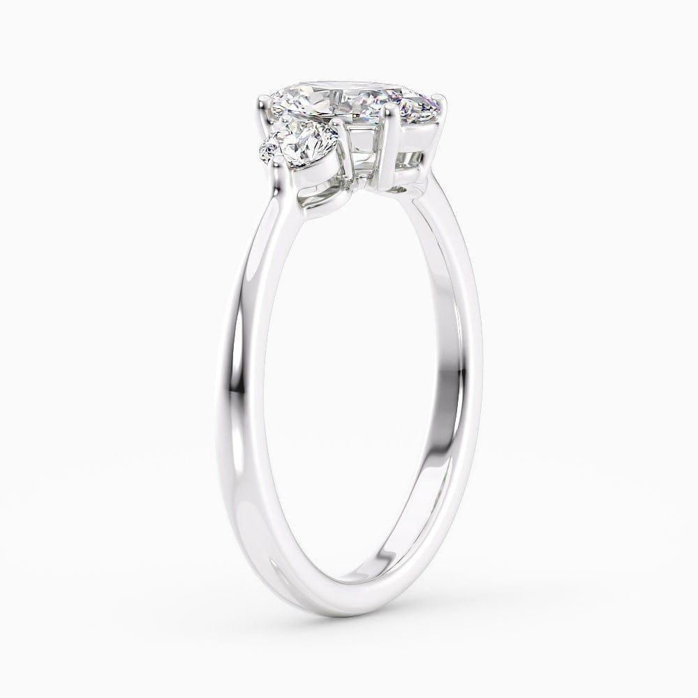 Louella Three Stone Lab Grown Diamond Engagement Ring