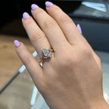 1 Carat Pear Cut Twist Shank Lab Grown Diamond Engagement Ring