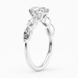 2 Carat Oval Cut Shared Prong Natural Diamond Engagement Ring GIA Certified