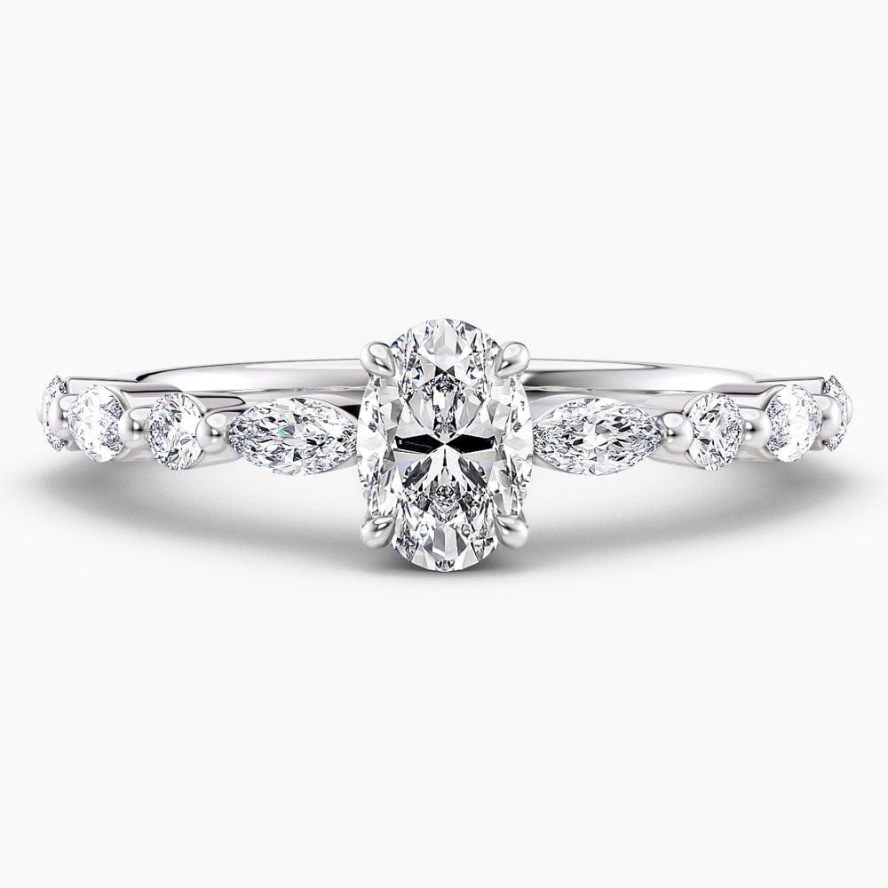 1.50 Carat Oval Cut Shared Prong Natural Diamond Engagement Ring GIA Certified - Featured Image