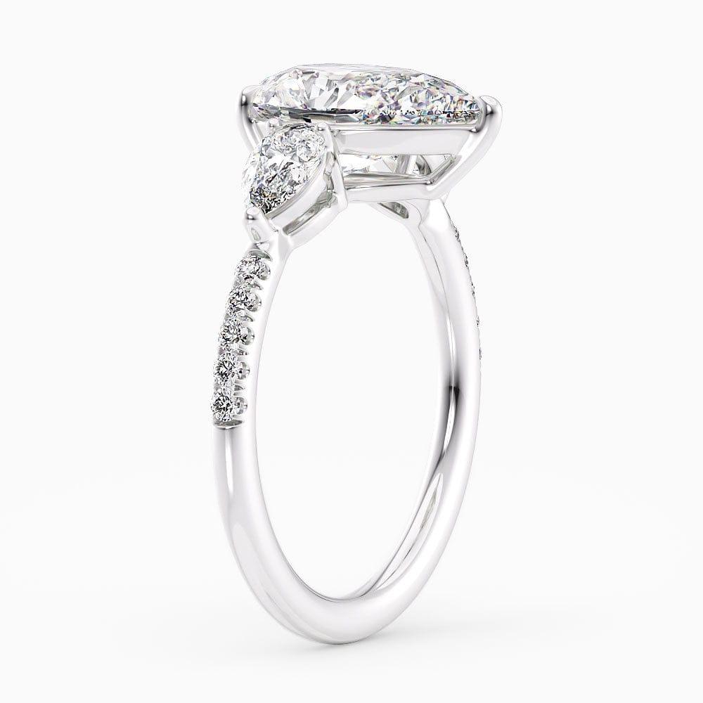 Aida Three Stone Lab Grown Diamond Engagement Ring